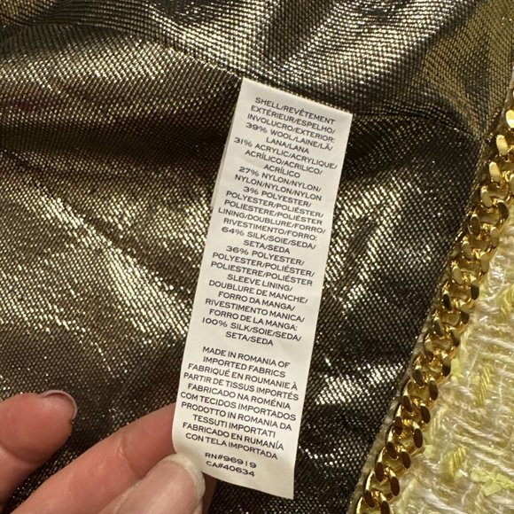 New NWT Marc Jacobs Runway Spring 2019 Mint Yellow Tweed Jacket Sz 8 Ret. $2200 - Picture 2 of 9